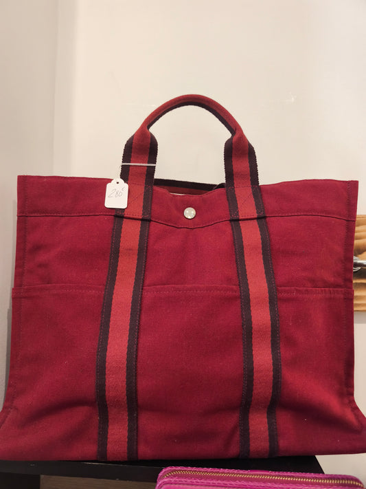 Cabas Toile Hermes grand modèle